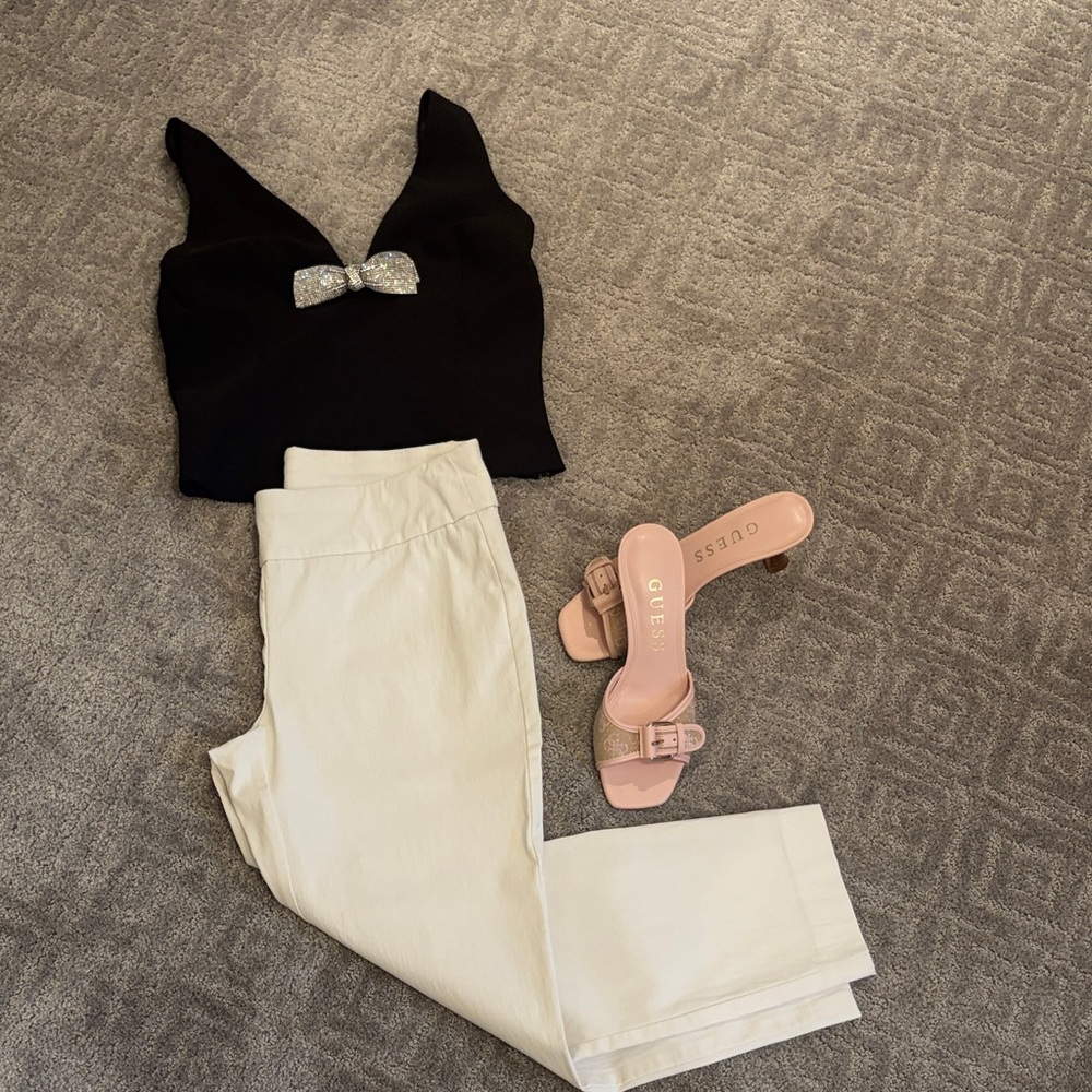 Alfani white slip on pants